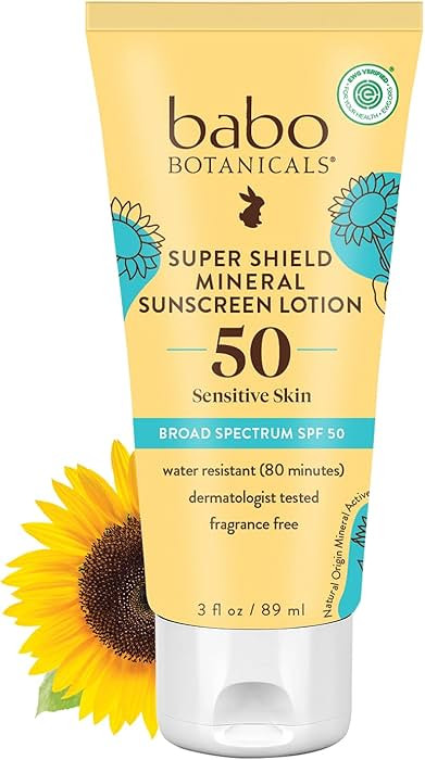 Babo Botanicals Sheer Mineral Sunscreen Lotion SPF 50 - Natural Zinc Oxide - Extra Sensitive Skin... | Amazon (US)