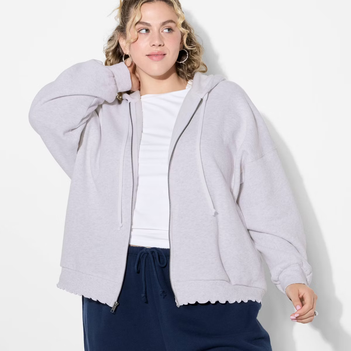 Women's Merrow Edge Hooded Zip-Up Sweatshirt - Wild Fable™ | Target