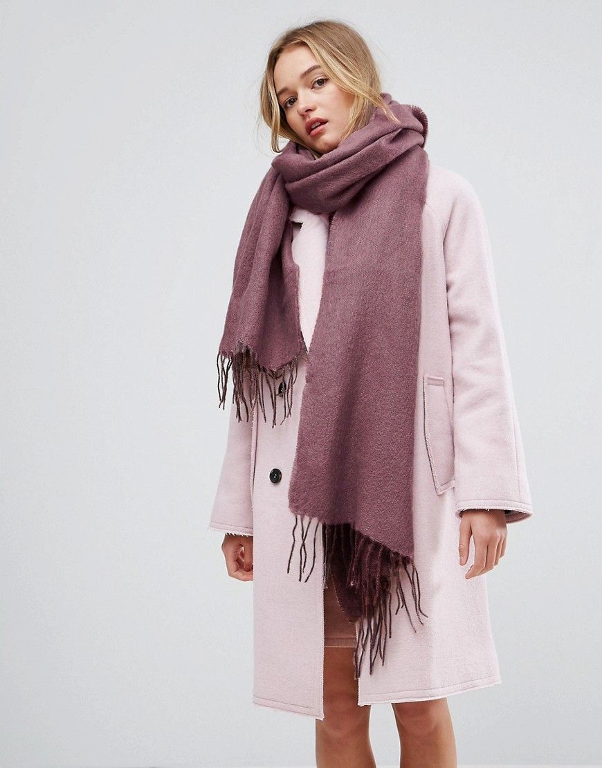 ASOS Supersoft Long Woven Scarf With Tassels - Pink | ASOS US