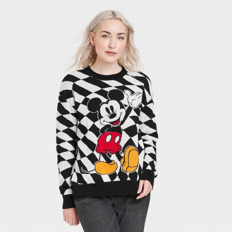 Women's Mickey Mouse Graphic Sweater - Black | Target