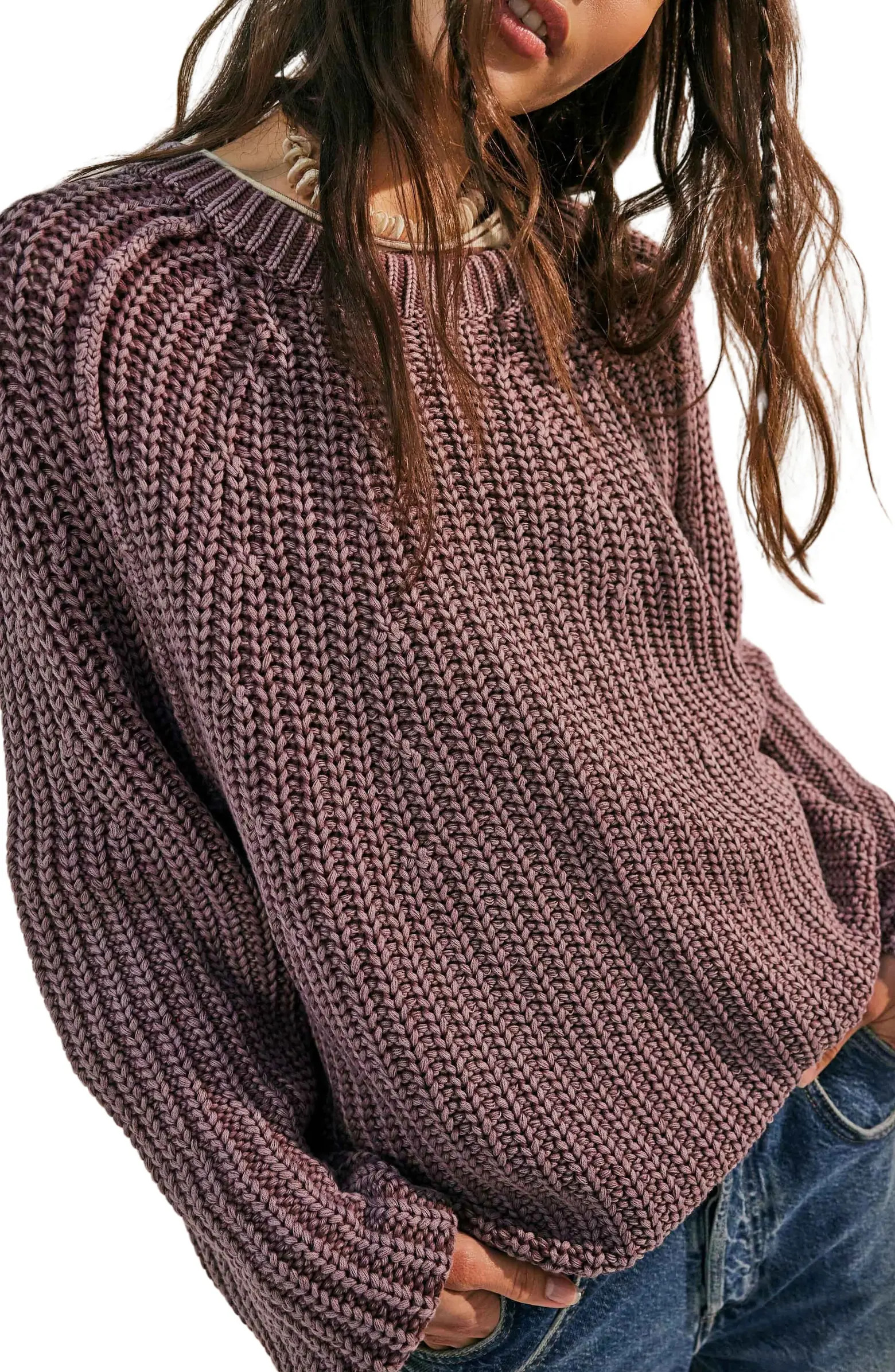 Free People Take Me Home Cotton Sweater | Nordstrom | Nordstrom