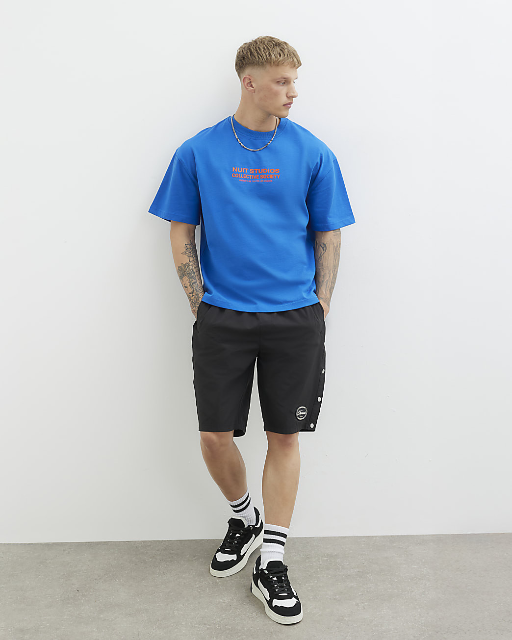 Blue Nuit Studios Print T-Shirt | River Island UK & IE