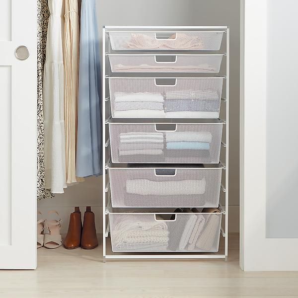 Elfa White Wide Tall Drawer Solution | The Container Store