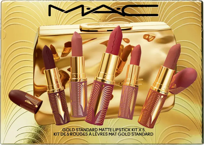 MAC Cosmetics 5-Piece Gold Standard MACximal Silky Matte Lipstick Gift Set (Limited Edition) $125... | Nordstrom