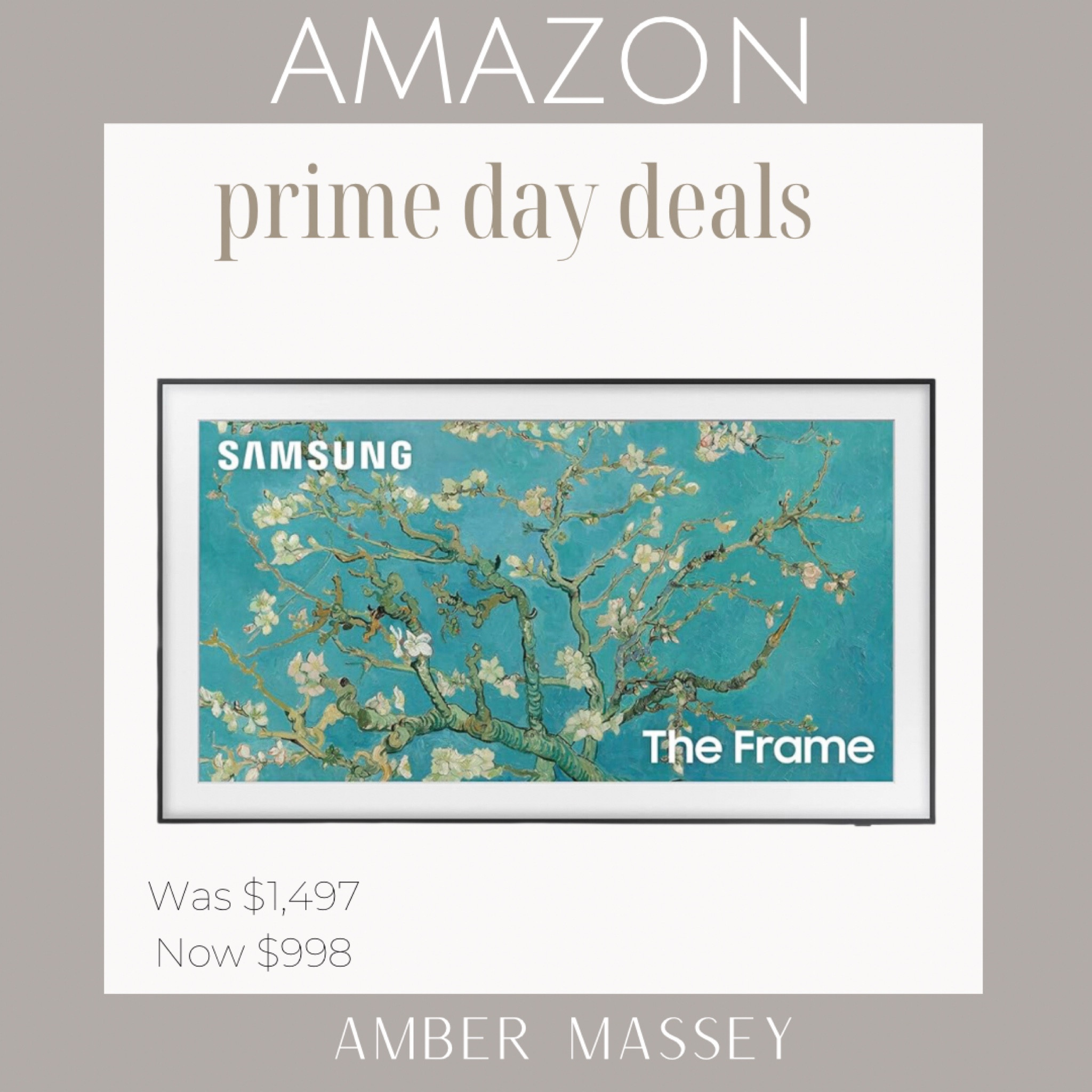 Frame TV on major sale for Amazon prime day.

#LTKxPrime #LTKsalealert #LTKhome