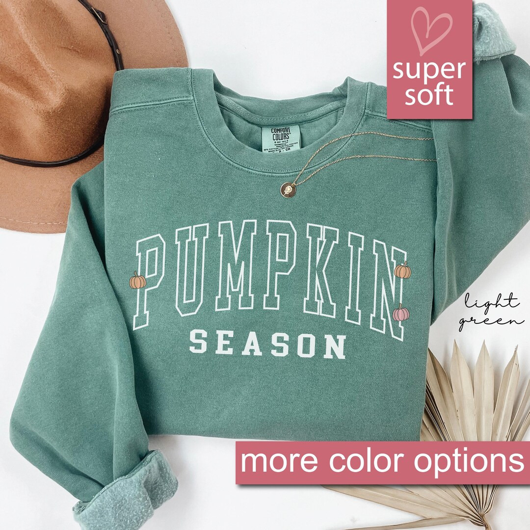 Comfort Colors® Pumpkin Season Sweatshirt, Cute Fall Sweatshirts, Thanksgiving Gift, Halloween S... | Etsy (US)