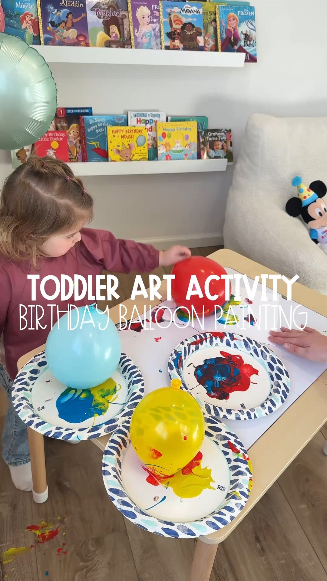 Toddler balloon painting activity 🎈🎨
Painting with balloons is such a fun and easy toddler art idea! We used primary colors to explore color mixing while working on fine motor skills and creativity. This simple birthday art activity is low prep, engaging, and perfect for toddlers and preschoolers. Great for at-home play, parties, or process art days.

Supplies linked below ✨

#LTKdayinmylife #LTKKids #LTKmomlife