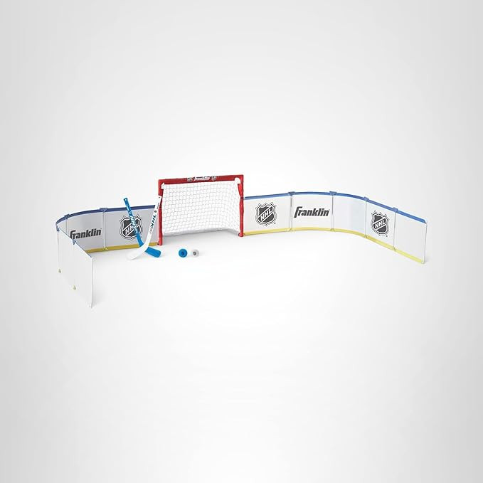 Franklin Sports Mini Hockey Rink Set - Half Rink Knee Hockey Goal, Mini Sticks, and Ball Set - In... | Amazon (US)