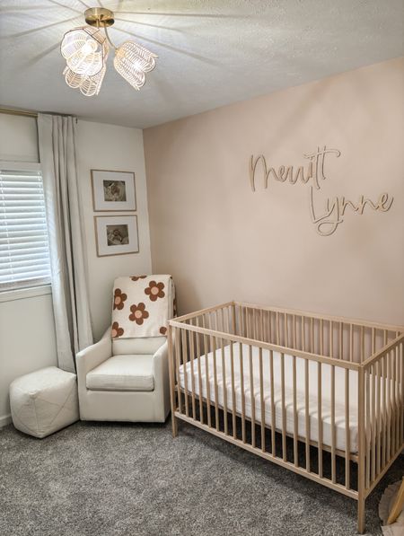 Our little Merritts nursery. Now I just need to find a rug 
Boho nursery 
Neutral nursery 
Baby girl nursery 
Pottery barn nursery 



#LTKbump #LTKfamily #LTKbaby