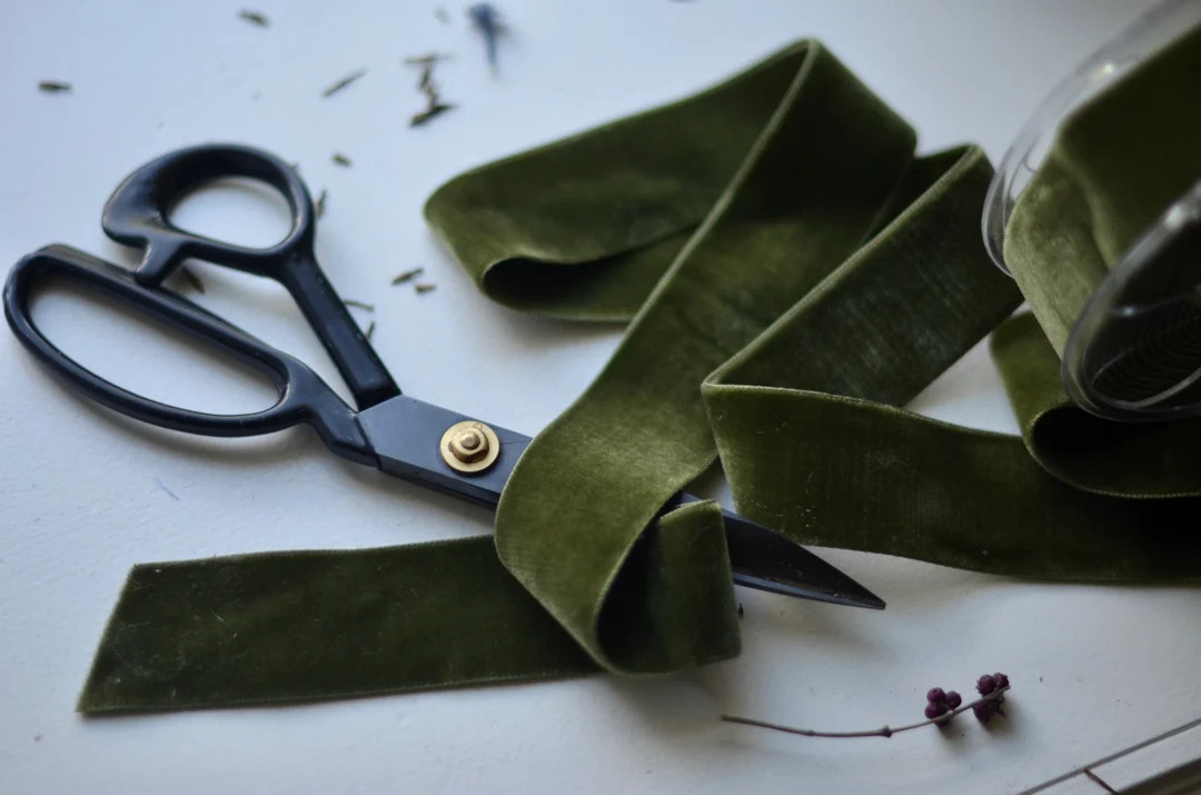 Double Sided Olive Sage Swiss Velvet - Etsy | Etsy (US)