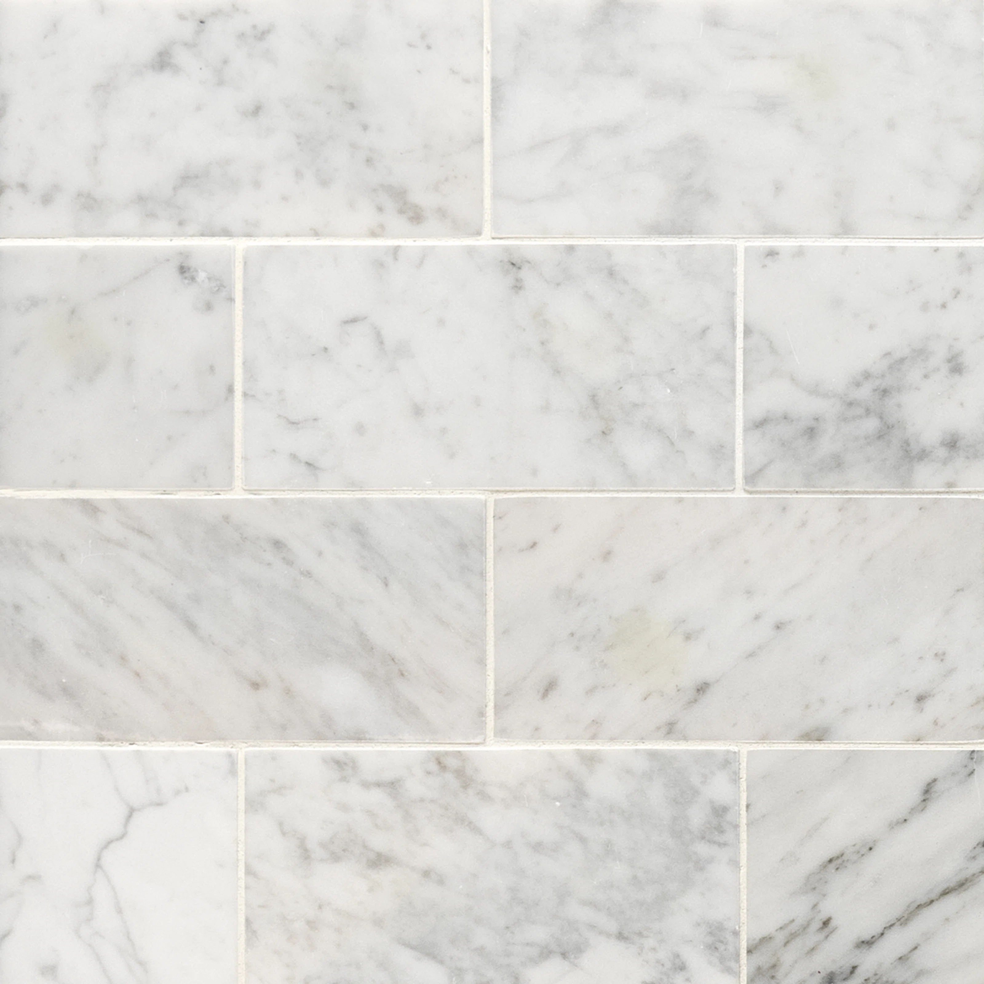 Carrara White Subway 3 in. x 6 in. Honed Marble Mosaic Floor and Wall Tile | Wayfair North America
