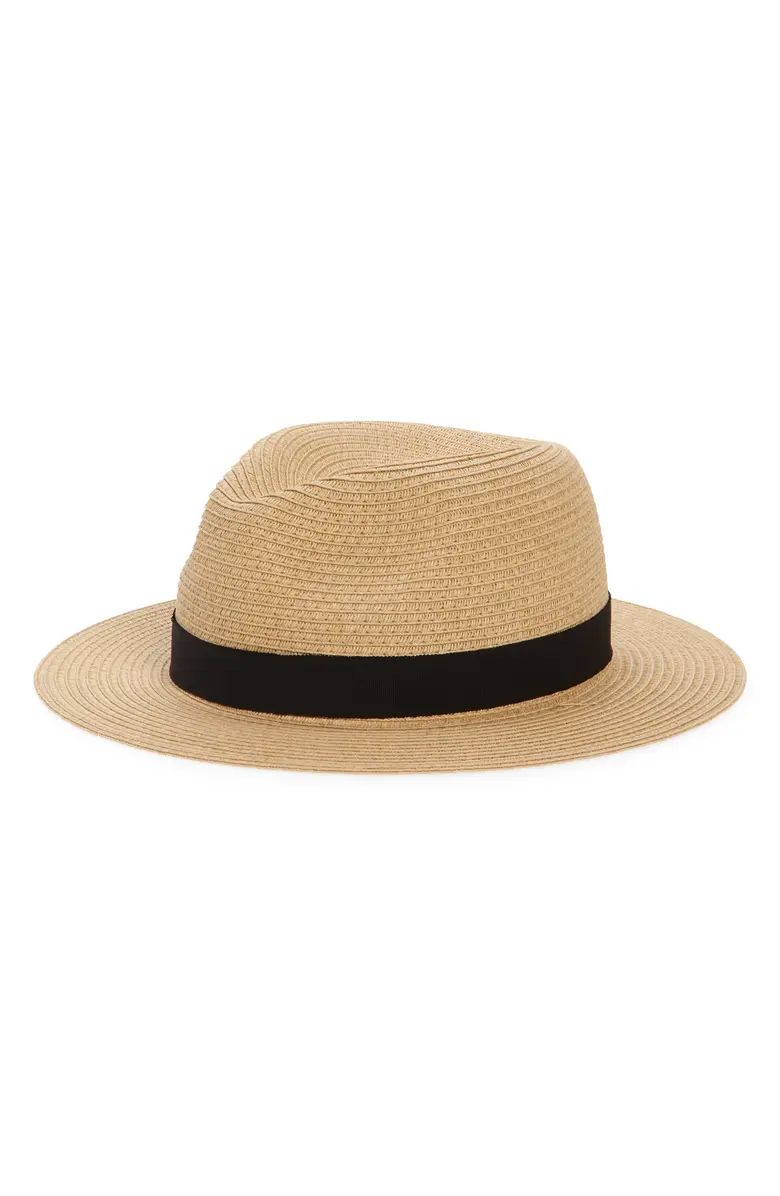 Packable Straw Fedora Hat | Nordstrom