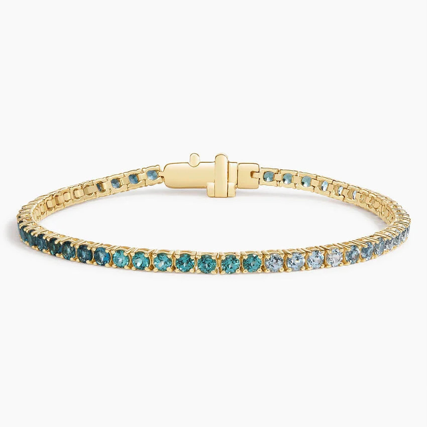 Coastal Ombre Gemstone Tennis Bracelet in 14K Yellow Gold | Brilliant Earth