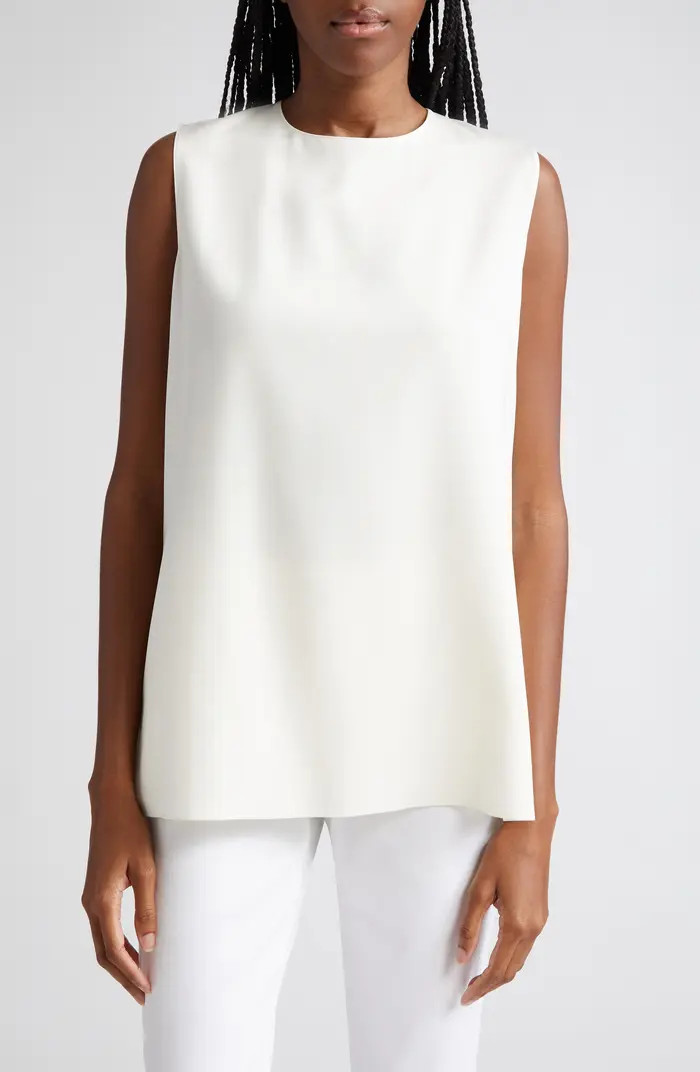 Adela Sleeveless Stretch Silk Blouse | Nordstrom