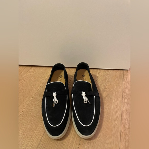 Brand New Navy Loro Piana Summer Walk Loafers | Poshmark