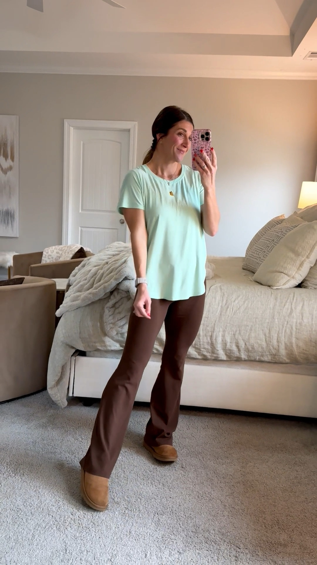 Shirt is crz yoga tee from Amazon-size medium 
Pants are Lululemon Groove Nulu Super Highwaisted (sold out in this color-also linked the *regular* high waisted version. TTS-6
shoes are Ugg minis and on sale! TTS-8

Linked necklaces and loopy case too! Loopy is 10% off code: watsonansley10

Click here to shop!

CRZ Yoga | tee | t-shirt | active | athletic | fitness | workout | gym | athleisure | comfy | cute | stretchy | groove pant | yoga pants | flares | Uggs | mini | shoes | fleece | Sherpa | Nordstrom | necklace | cross | electric picks | tiny tags | initials | loopy phone case | jewelry | ootd | sale



#LTKootd #LTKmomlife #LTKActive