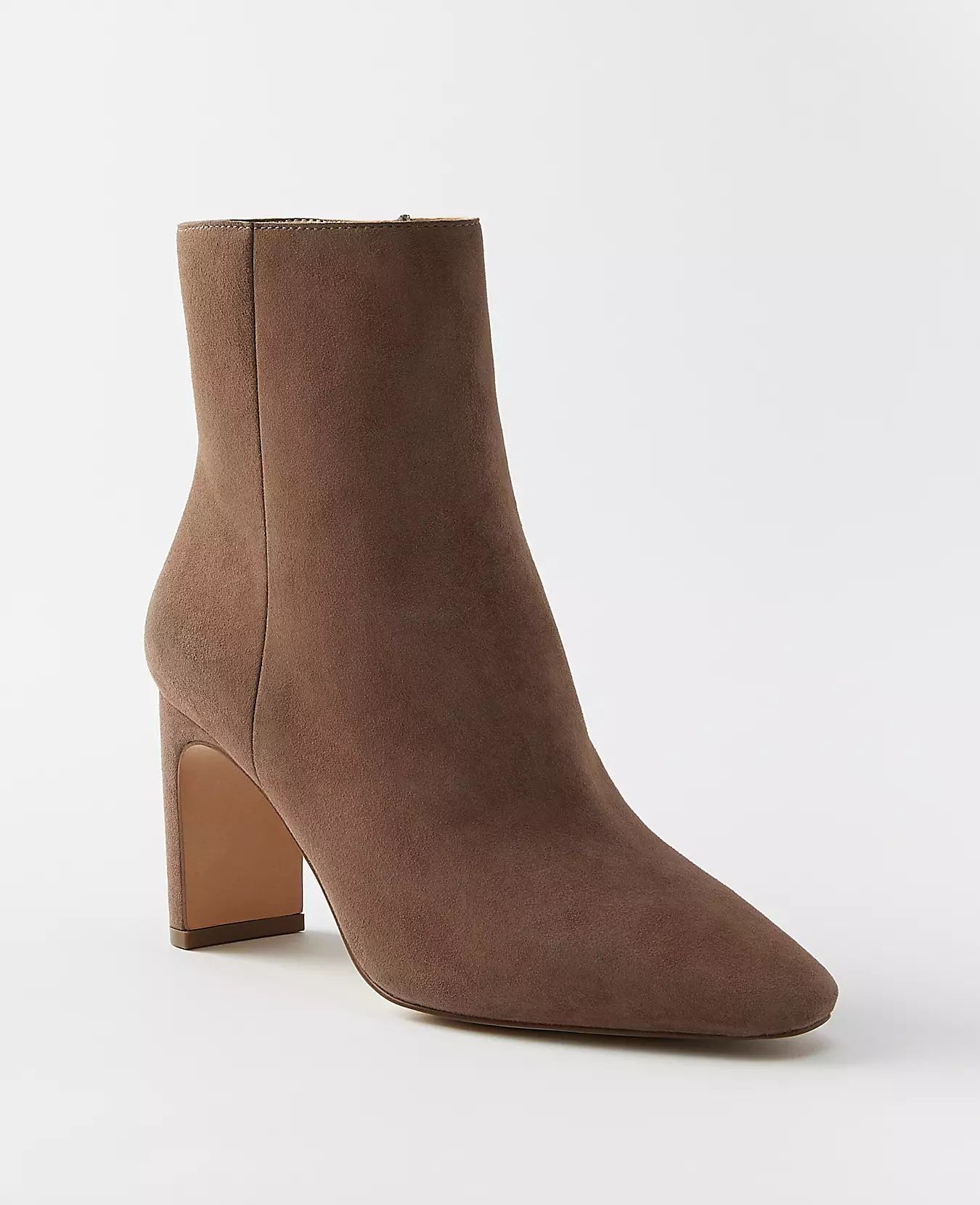 Blade High Heel Suede Booties | Ann Taylor (US)