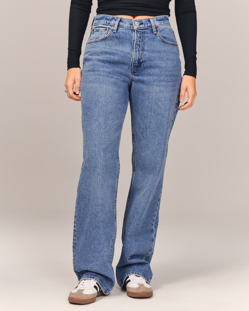Curve Love Mid Rise Baggy Jean | Abercrombie & Fitch (US)