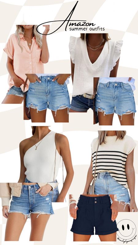 Amazon summer outfits! 

Found all the denim shorts with the most and best reviews! 

Also loved the navy blue shorts 😍

#LTKSeasonal #LTKStyleTip #LTKFindsUnder50