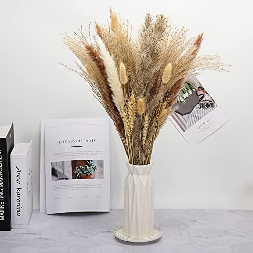 Amazon.com: 65 Pcs Pampas Grass, 24'' Natural Dried Pampas Grass Decor Plants Flower Bouquet for ... | Amazon (US)