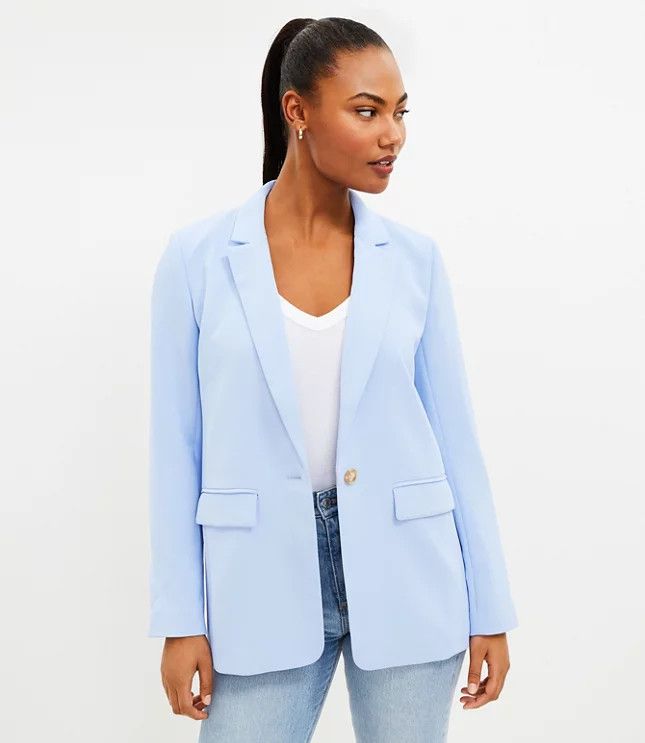 Crepe Long Modern Blazer | LOFT