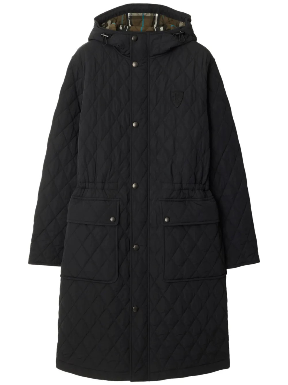 Burberry Quilted Parka Coat | Black | FARFETCH | Farfetch Global