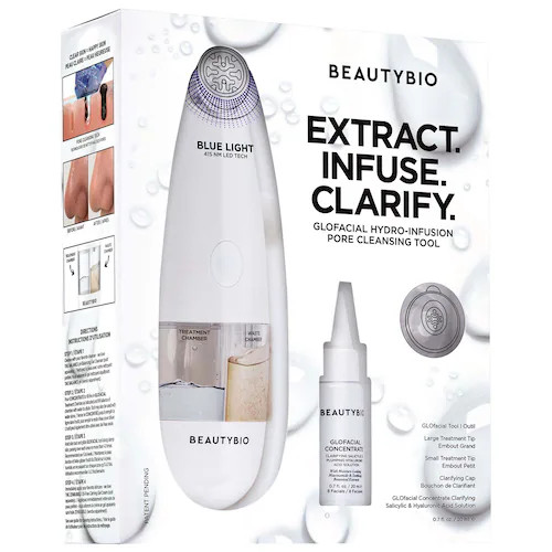 GLOfacial Hydro-Infusion Pore Cleansing + Blue LED Clarifying Tool | Sephora (US)