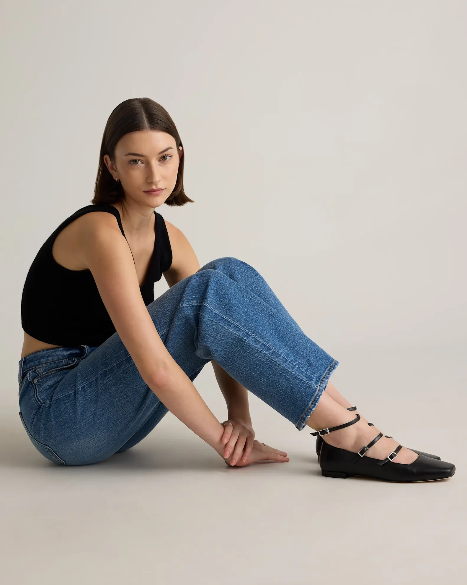 Bella Stretch Relaxed Straight Jeans | Quince