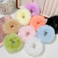 New Colorful Fluffy Hair Band For Women Girls Ponytail Holder Hair Tie Plush Scrunchie Rubber Band Fashion Hair Accessories | AliExpress (US)
