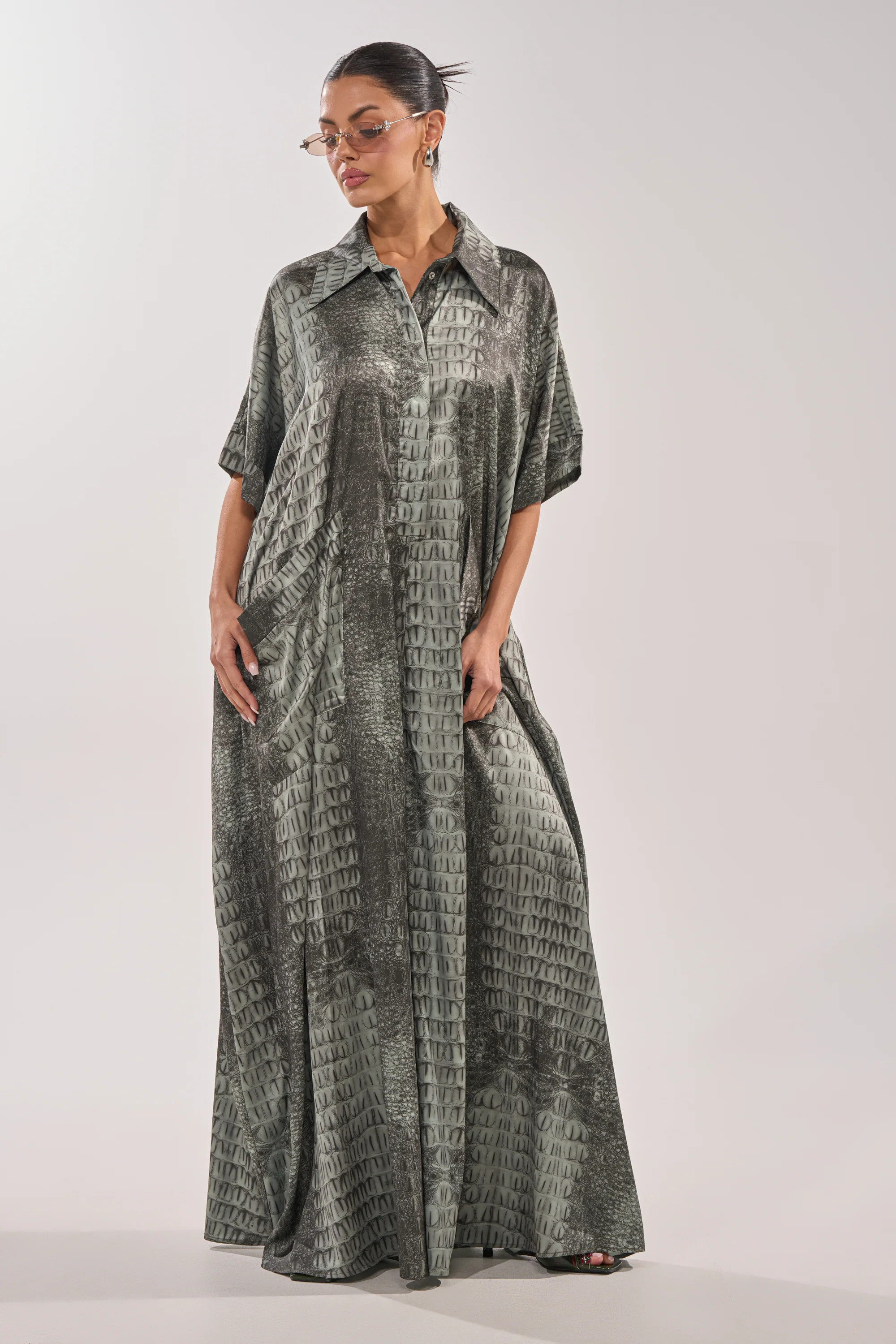 SHE'S RICH OVERSIZED JUMPSUIT IN SNAKE | AKIRA