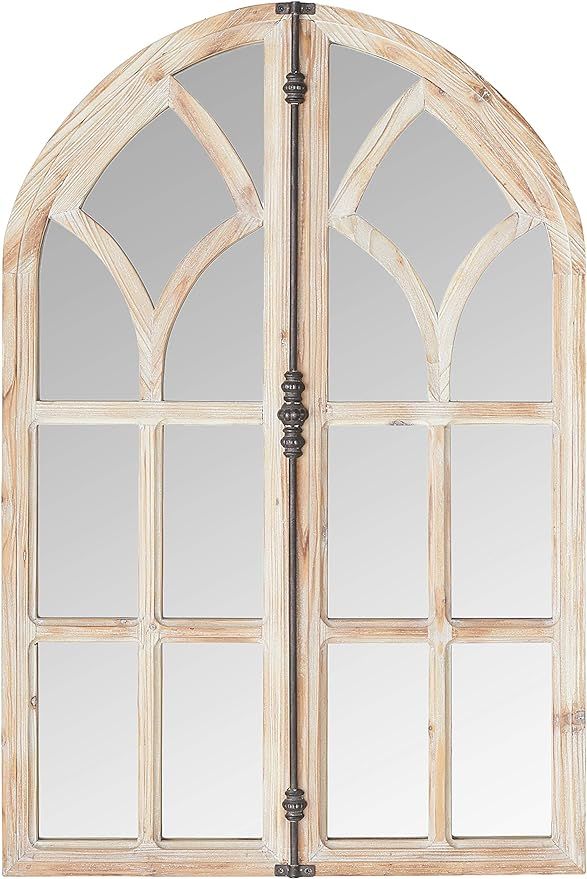 Amazon Brand – Stone & Beam Vintage Farmhouse Wooden Arched Multipanel Mantel Mirror, 36" H, Li... | Amazon (CA)
