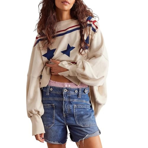 Vintage Graphic Crewneck Oversized Sweatshirt For Women Trendy Long Sleeve Shirts 2025 Fall Pullo... | Amazon (US)