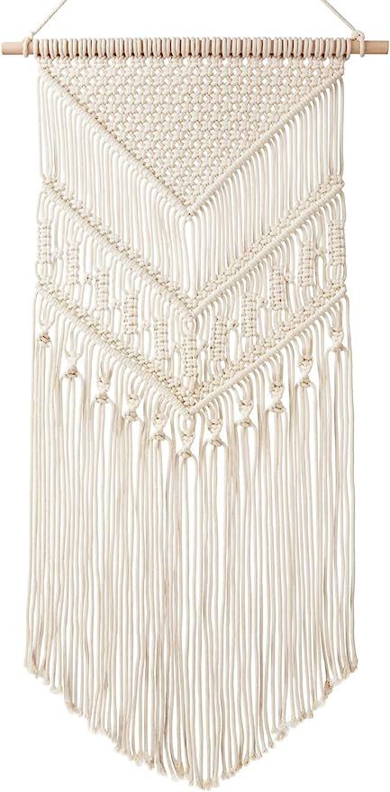 Mkono Macrame Wall Hanging Art Woven Boho Home Décor, Geometric Beautiful Wall Art for Apartment... | Amazon (US)