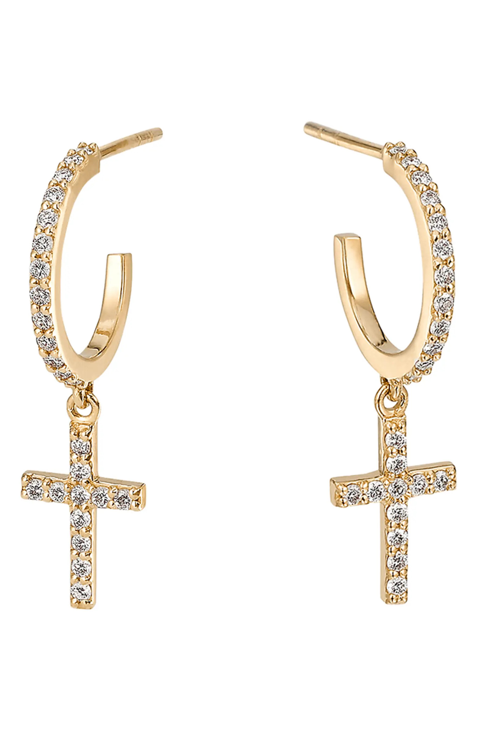 Lana Flawless Diamond Cross Huggie Earrings | Nordstrom | Nordstrom