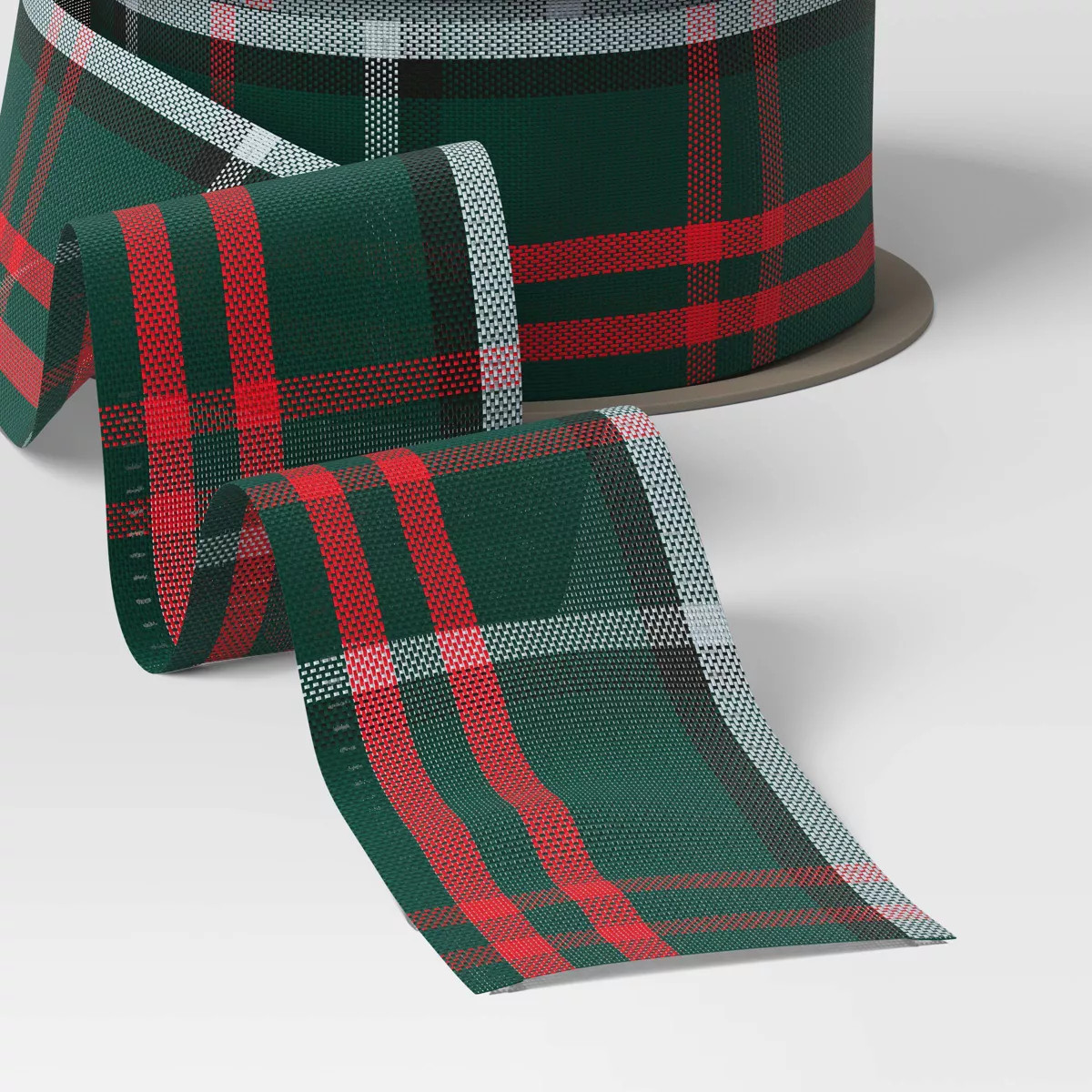 18' Christmas Legacy Luxe Premium Ribbon Green and Red Plaid - Wondershop™ | Target