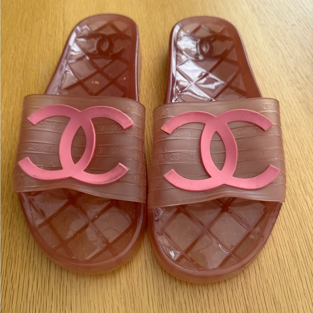 Authentic Chanel Jelly Slide Sandals – Rare Color Size 40 | Poshmark
