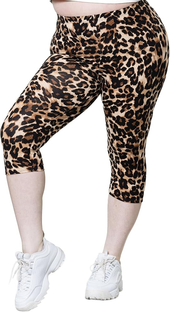 STRETCH IS COMFORT Women's and Plus Size Oh So Soft Knee & Full Length Leggings | Lots of Prints ... | Amazon (US)