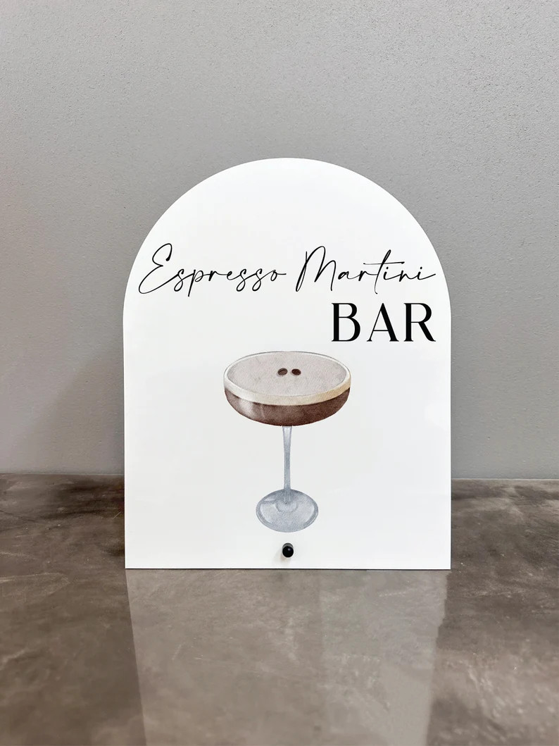 Espresso Martini Bar Acrylic Sign, Espresso Martini Sign, Espresso Martini Bar Sign, Espresso Mar... | Etsy (US)