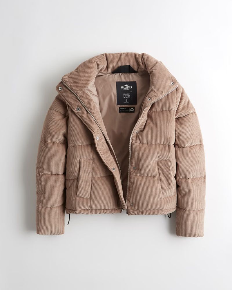 Corduroy Puffer Jacket | Hollister (US)