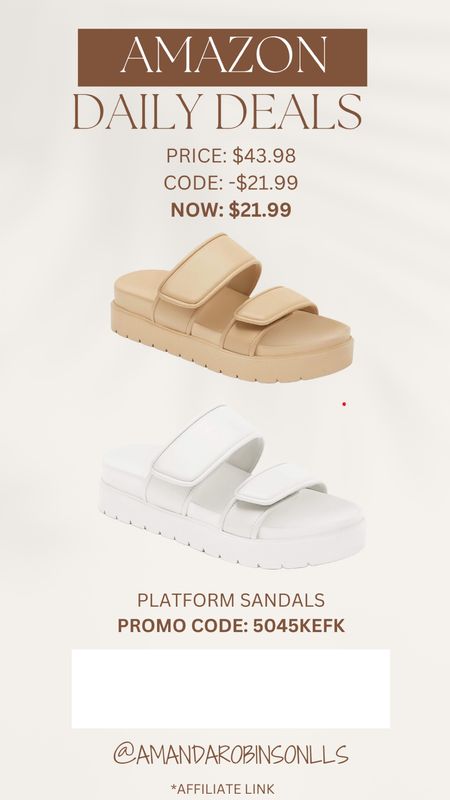 Amazon Daily Deals 
Platform sandals 

#LTKFindsUnder50 #LTKShoeCrush #LTKSaleAlert