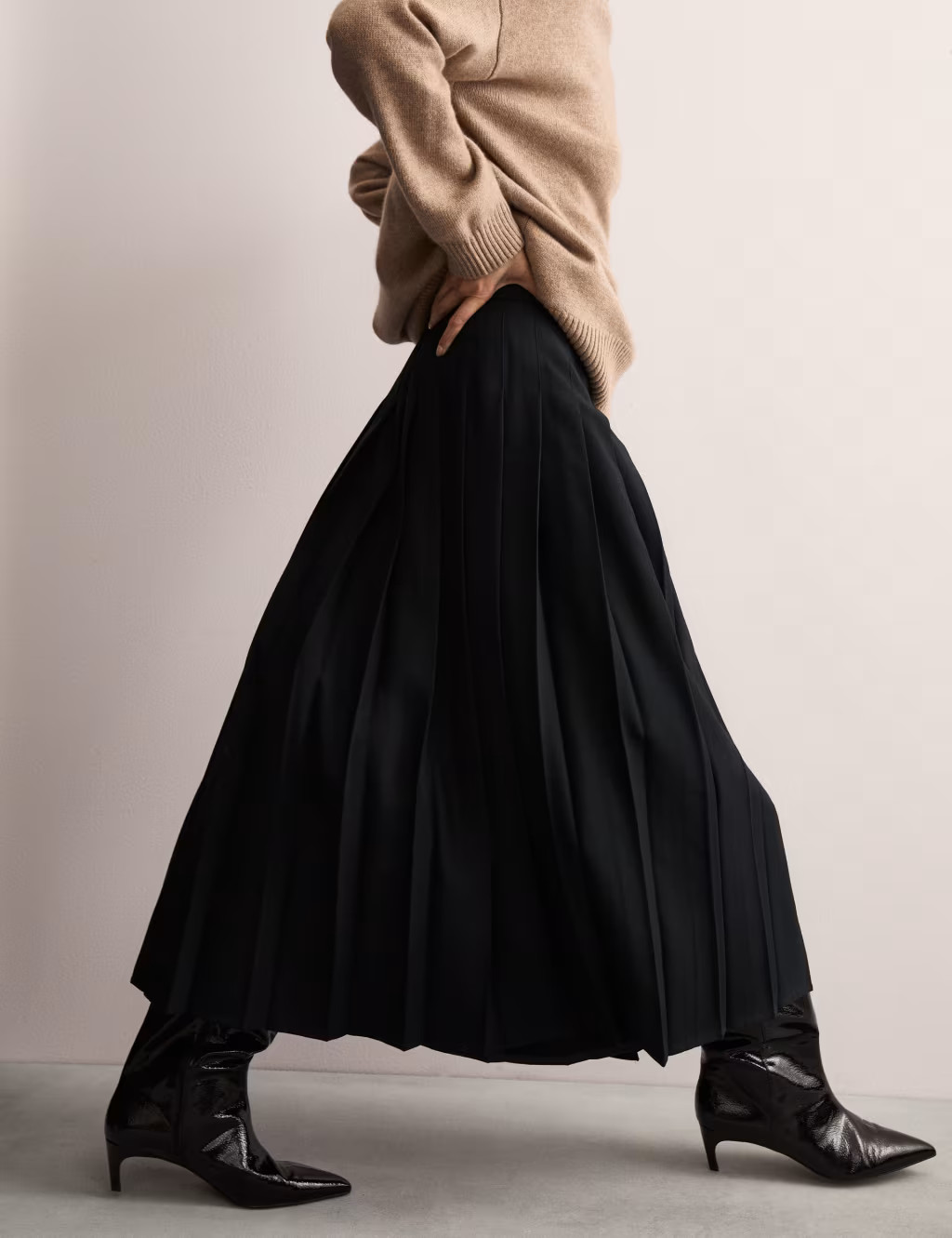 Wool Blend Pleated Maxi Kilt Skirt | Marks & Spencer (UK)