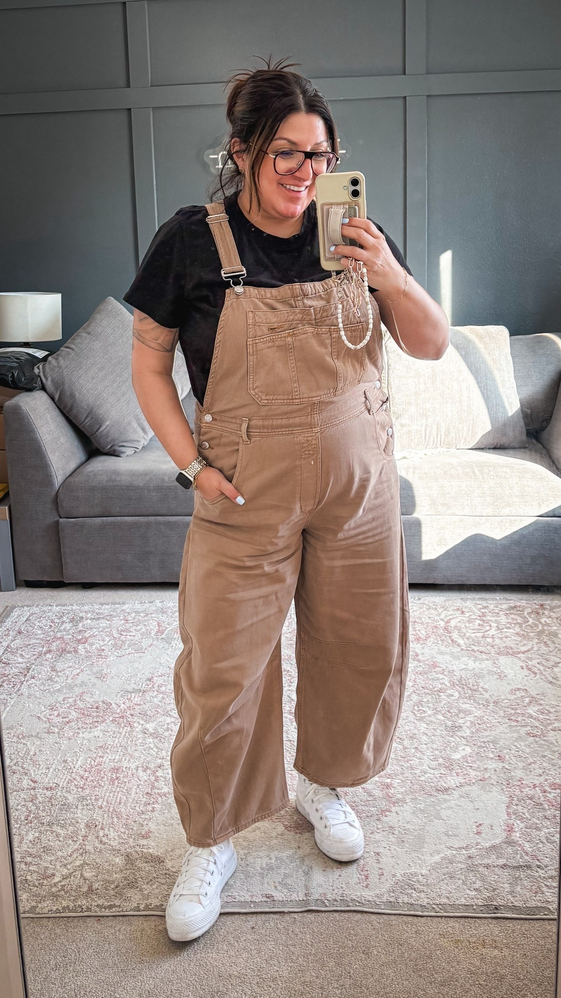 Quince black tee - XL
GAP overalls - L
Converse platform High tops

#LTKMidsize #LTKSaleAlert #LTKOver40