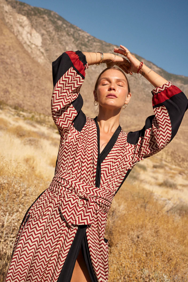 NICO L/S MAXI WITH SASH | Natalie Martin Collection