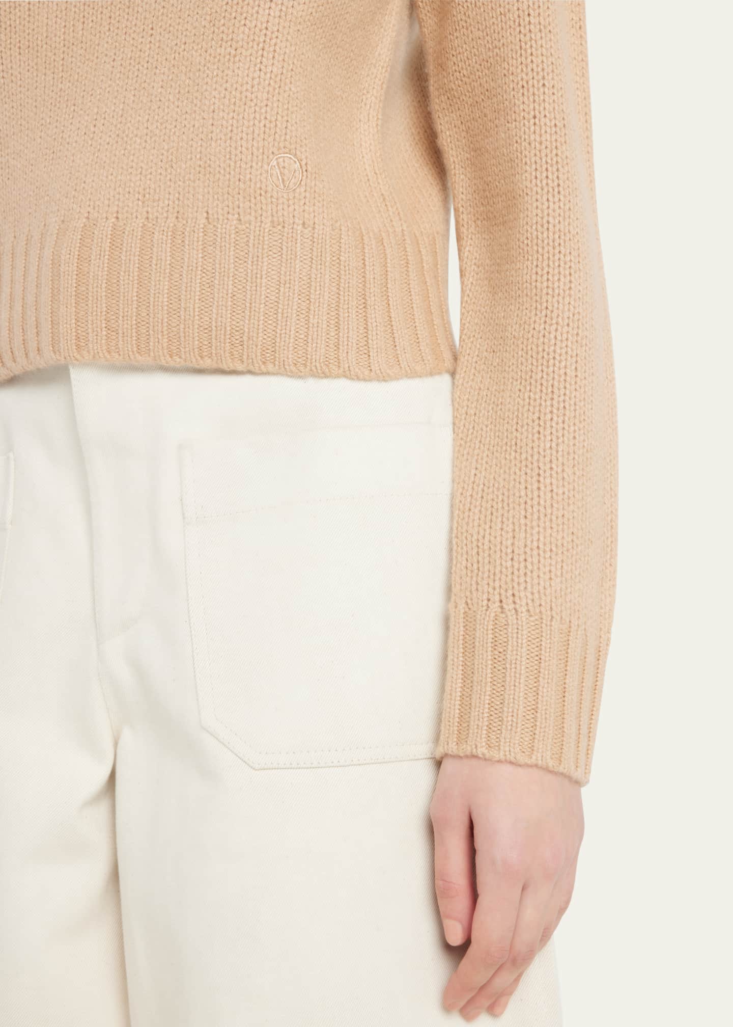 Vince Wool-Cashmere Monogram Raglan Sweater | Bergdorf Goodman