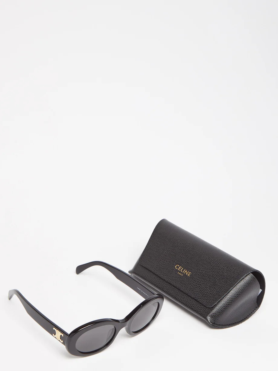 Triomphe oval acetate sunglasses | Matches (UK)