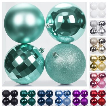 SY Super Bang 100MM/4 Large Christmas Ornaments  Christmas Ball Ornament Set for Xmas Tree  Shatt... | Michaels Stores