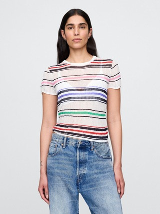 Sheer Rib Sweater T-Shirt | Gap (US)