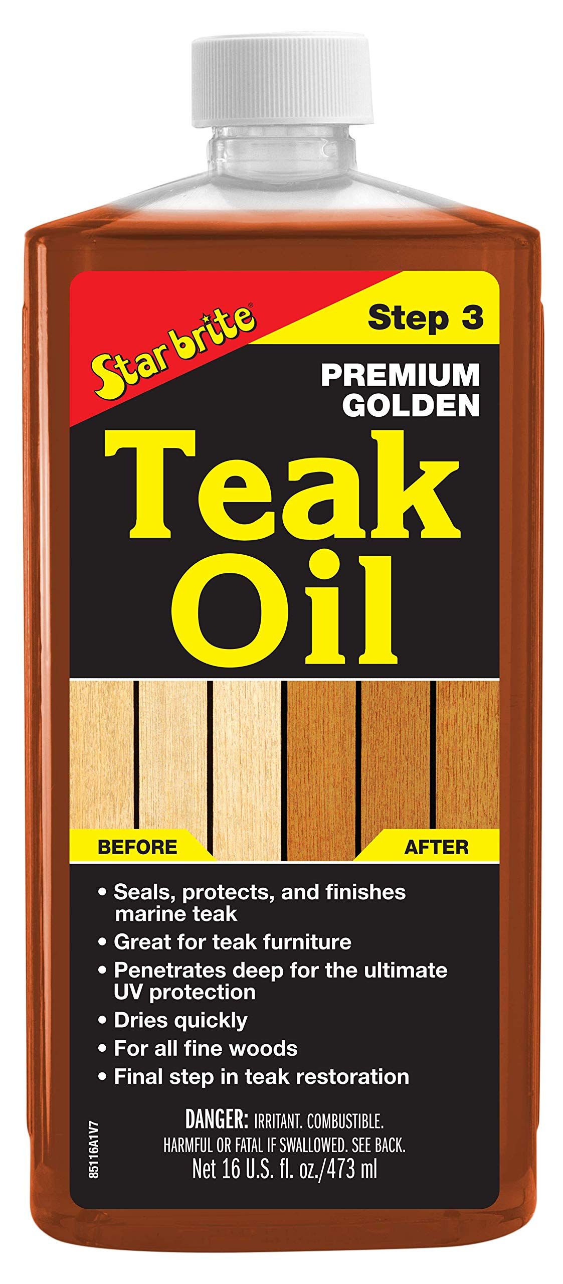 STAR BRITE Premium Golden Teak Oil - Ultimate Sealer, Preserver & Finish for Outdoor Teak & Fine ... | Amazon (US)