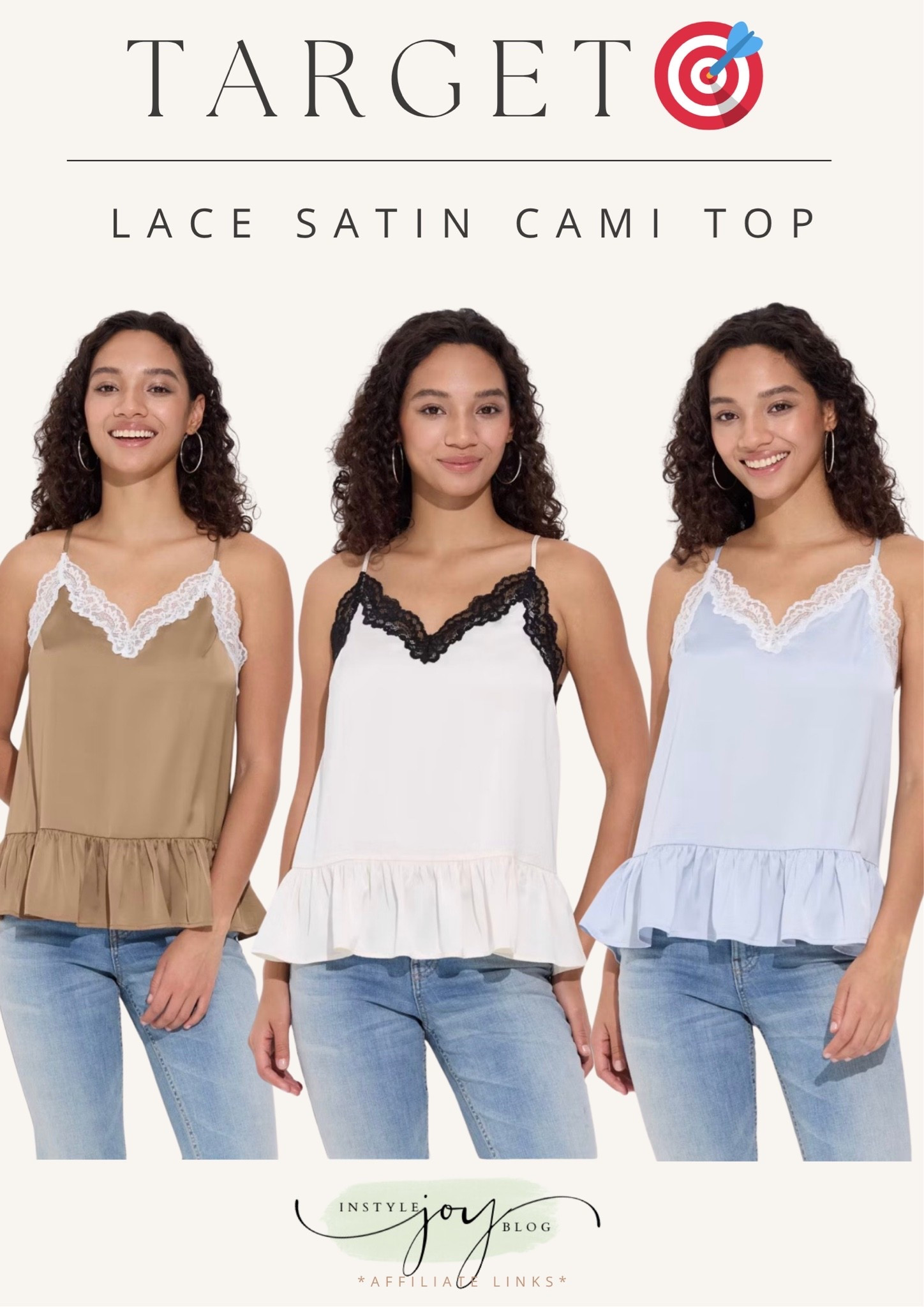 Target 🎯 Women's Lace Satin V-Neck Peplum Cami - Wild Fable™ Cream XS

#LTKootd #LTKSeasonal #LTKgrwm