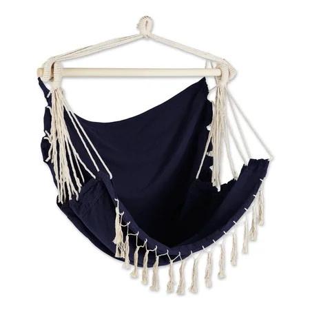 Fringed Blue Chambray Hammock Chair | Walmart (US)